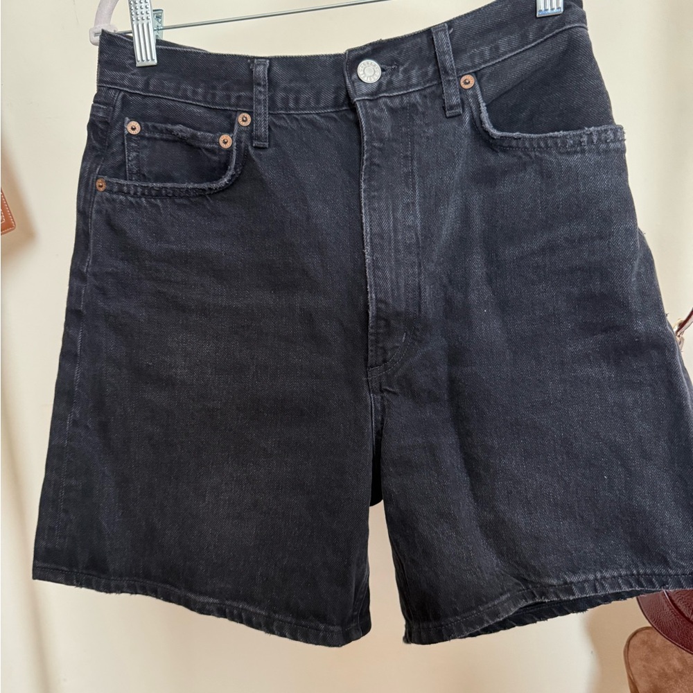 Agolde Black Jean Shorts